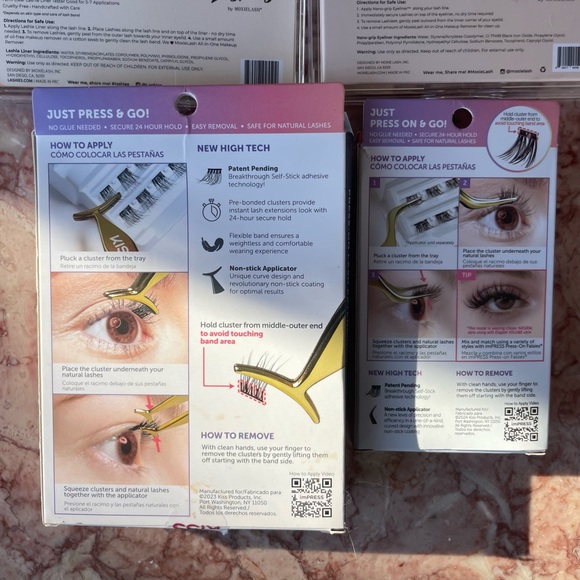 Kiss Press-On and Lashies Brand Lashes Lot - Black - Picture 12 of 12